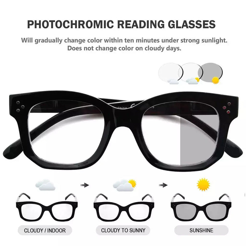 eyekeeper.com Thicker Frame Transition Photochromic Reading Glasses BS2002 Eyeglasses