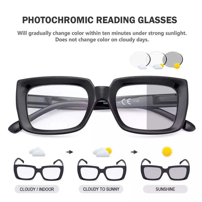 eyekeeper.com Thicker Frame Transition Photochromic Reading Glasses BS9107 Eyeglasses