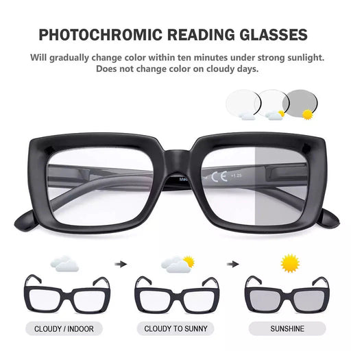 eyekeeper.com Thicker Frame Transition Photochromic Reading Glasses BS9107 Eyeglasses