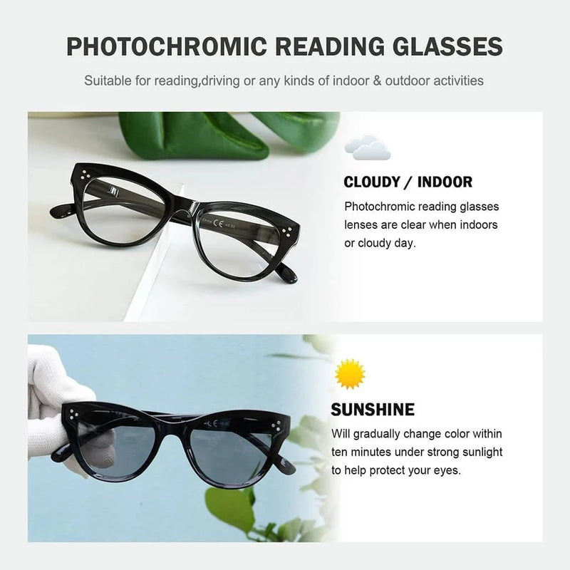eyekeeper.com Thicker Frame Transition Photochromic Reading Glasses BS9108 Eyeglasses