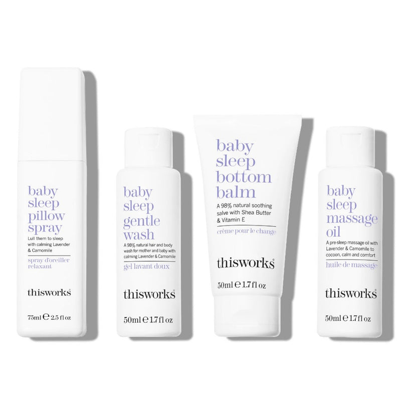 Nava Beauty This Works Baby Sleep Bedtime Ritual 4-Piece Gift Set White Smoke