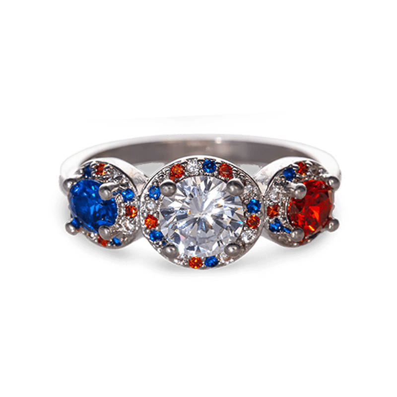 Fragrant Jewels United Brilliance - Three Stone America Ring Ring