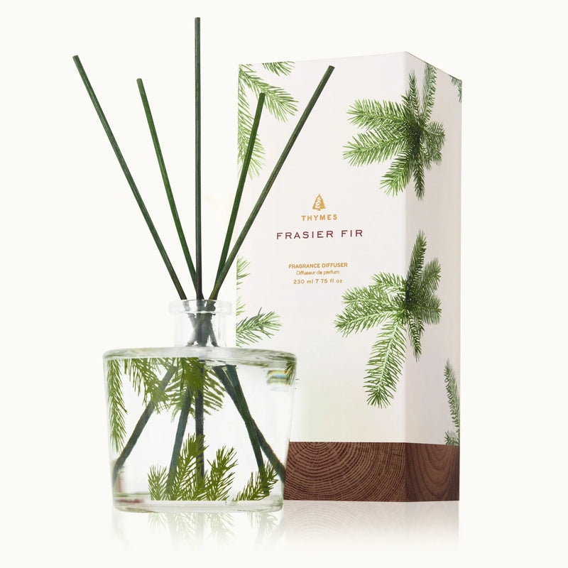 Nava Beauty Thymes Frasier Fir Pine Needle Reed Diffuser 7.75 OZ White Smoke 230 mL