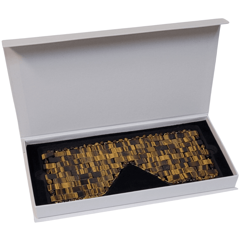 ZAQ Skin & Body Tiger Eye Gemstone Eye Mask - Handmade