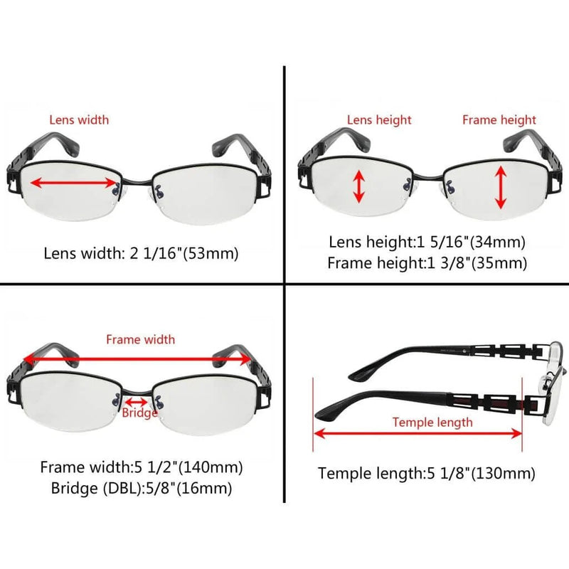 eyekeeper.com Titanium Blue Light Filter Eyeglasses 004B Eyeglasses