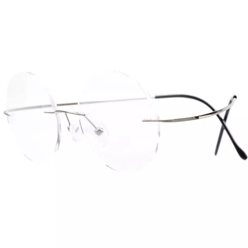 eyekeeper.com Titanium Frame Rimless Fashion Round Eyewear R15028 Eyeglasses