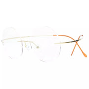 eyekeeper.com Titanium Frame Rimless Fashion Round Eyewear R15028 Eyeglasses