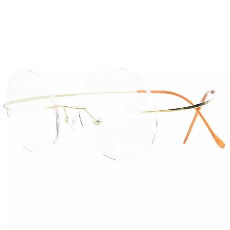 eyekeeper.com Titanium Frame Rimless Fashion Round Eyewear R15028 Eyeglasses