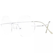 eyekeeper.com Titanium Frame Rimless Fashion Round Eyewear R15028 Eyeglasses