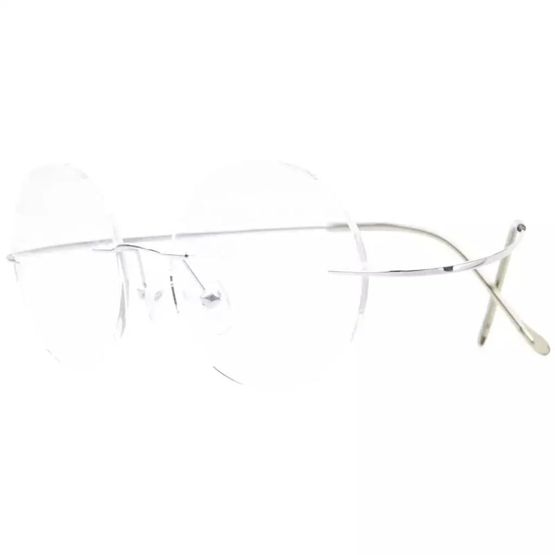 eyekeeper.com Titanium Frame Rimless Fashion Round Eyewear R15028 Eyeglasses