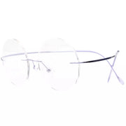 eyekeeper.com Titanium Frame Rimless Fashion Round Eyewear R15028 Eyeglasses