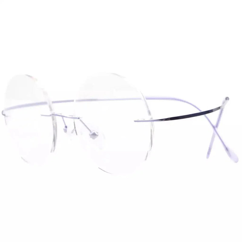 eyekeeper.com Titanium Frame Rimless Fashion Round Eyewear R15028 Eyeglasses