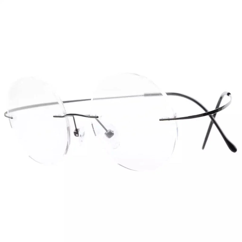 eyekeeper.com Titanium Frame Rimless Fashion Round Eyewear R15028 Eyeglasses