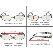 eyekeeper.com Titanium Rectangle Eyewear Blue Light Filter 004A Eyeglasses