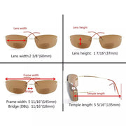 eyekeeper.com Titanium Rimless Polycarbonate Bifocal Sunglasses PCSG1504 Sunglasses