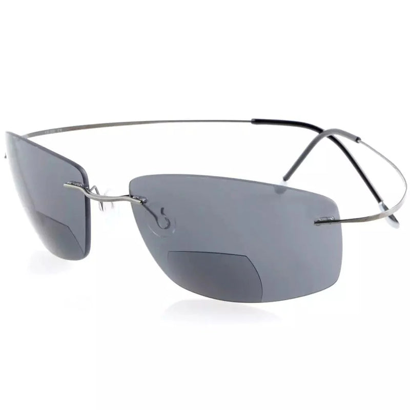 Titanium Rimless Polycarbonate Bifocal Sunglasses PCSG1504