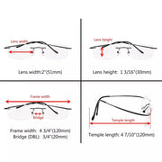 eyekeeper.com Titanium Rimless Reading Glasses R1508 Eyeglasses