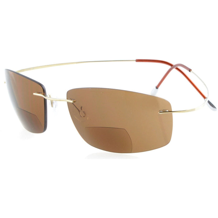 Eyekeeper.Com - Titanium Rimless Polycarbonate Bifocal Sunglasses Pcsg1504