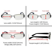 eyekeeper.com Titanium Semi-rimless Eyeglasses Blue Light Filter 002B Eyeglasses