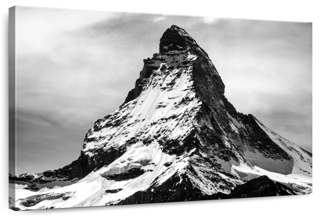 Monochromic Matterhorn Mountain Wall Art