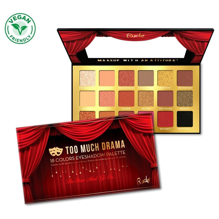 Rude Cosmetics - Rude Cosmetics - Too Much Drama Eyeshadow Palette Display Set, 24pcs