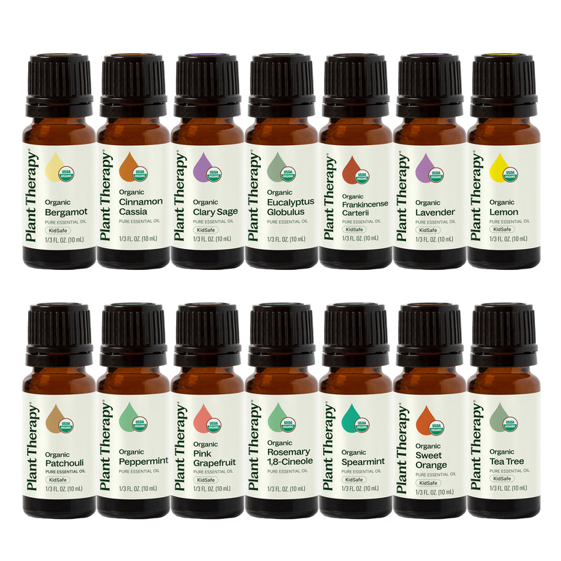 Plant Therapy Top 14 Organic Singles Set Essential Oil