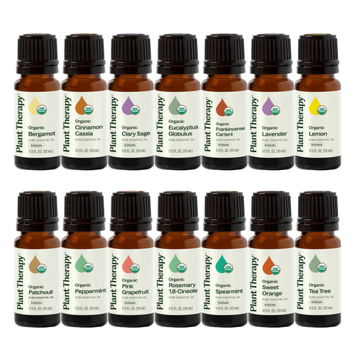 Plant Therapy Top 14 Organic Singles Set Essential Oil