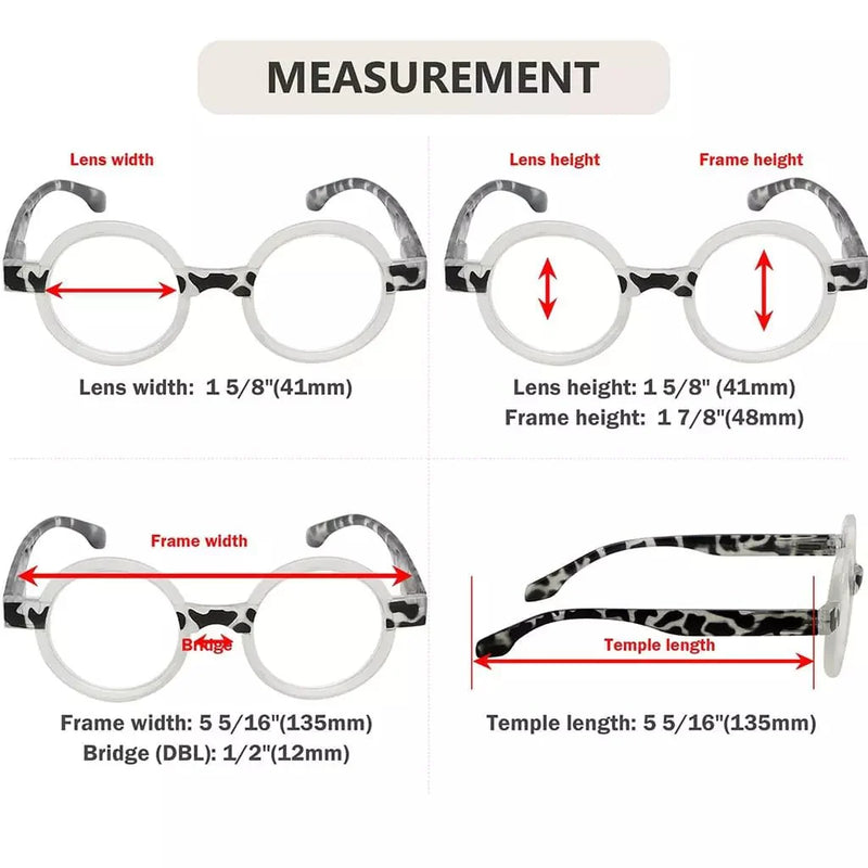 eyekeeper.com Tortoise Reading Glasses  Round Style 4 Pack for Women R2007Z Eyeglasses