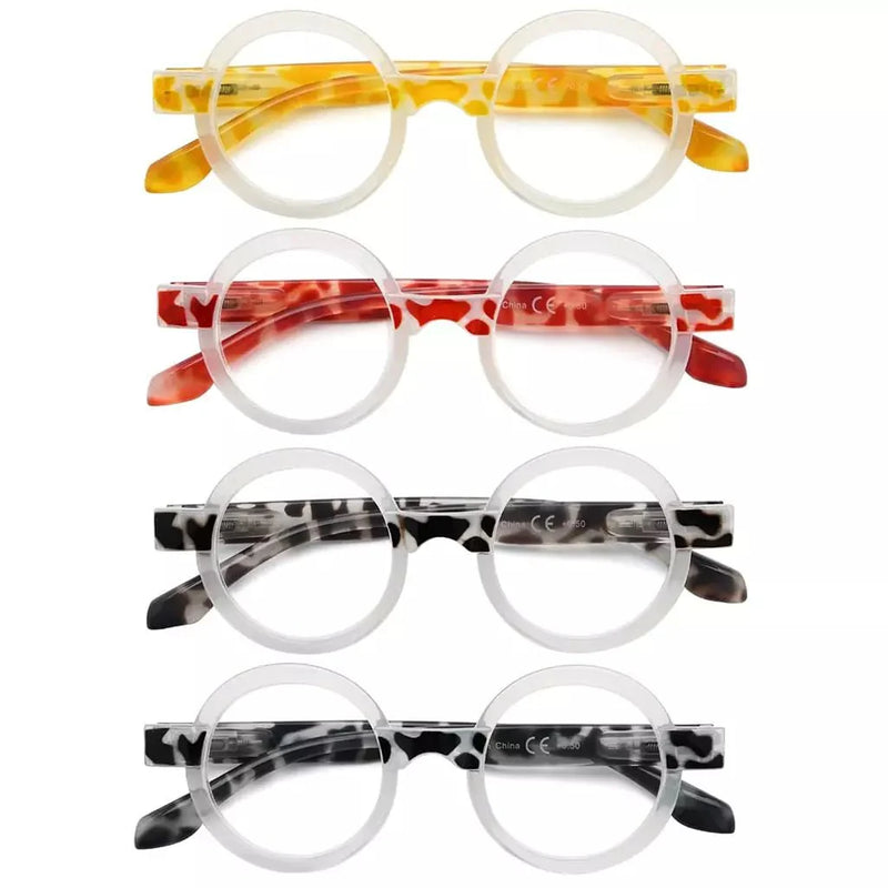eyekeeper.com Tortoise Reading Glasses  Round Style 4 Pack for Women R2007Z Eyeglasses
