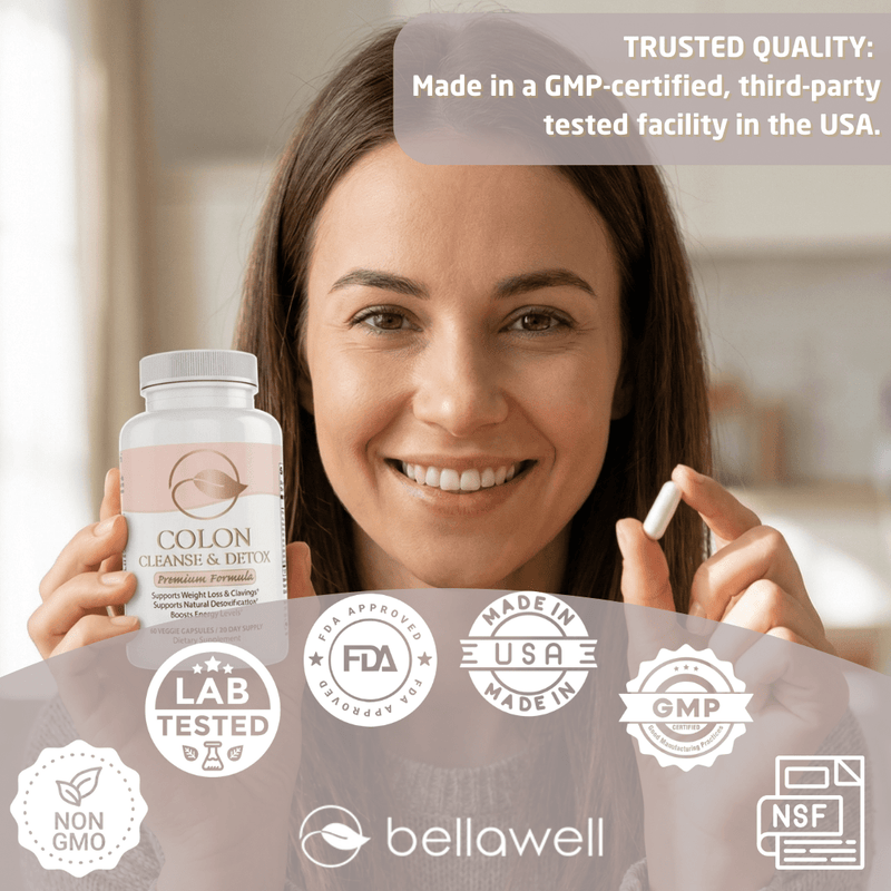 Bellawell Health Total Colon Cleanse & Detox by Bellawell Capsules White Smoke