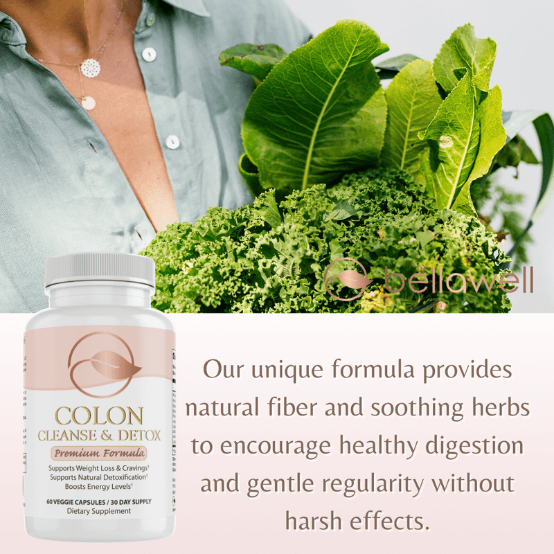 Bellawell Health Total Colon Cleanse & Detox by Bellawell Capsules Misty Rose
