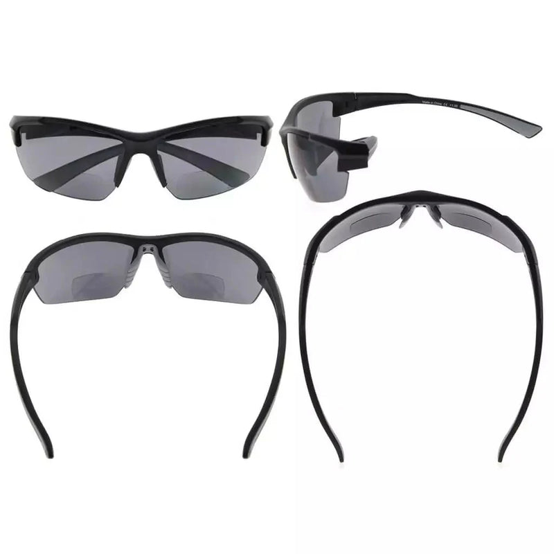 eyekeeper.com TR90 Half Rim Rectangle Bifocal Reading Sunglasses SG901 Sunglasses