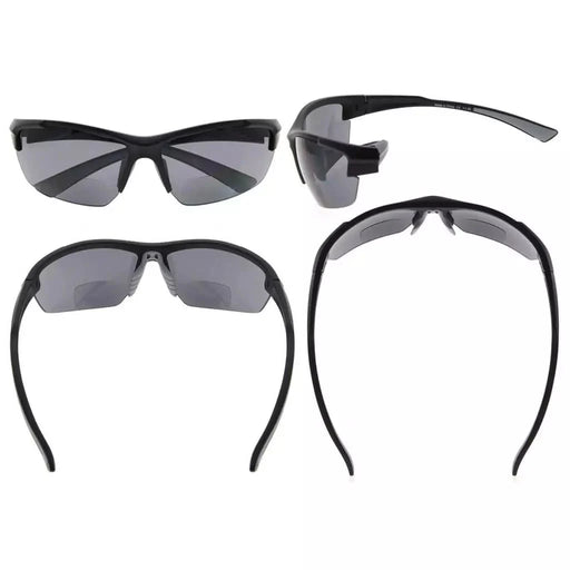 eyekeeper.com TR90 Half Rim Rectangle Bifocal Reading Sunglasses SG901 Sunglasses
