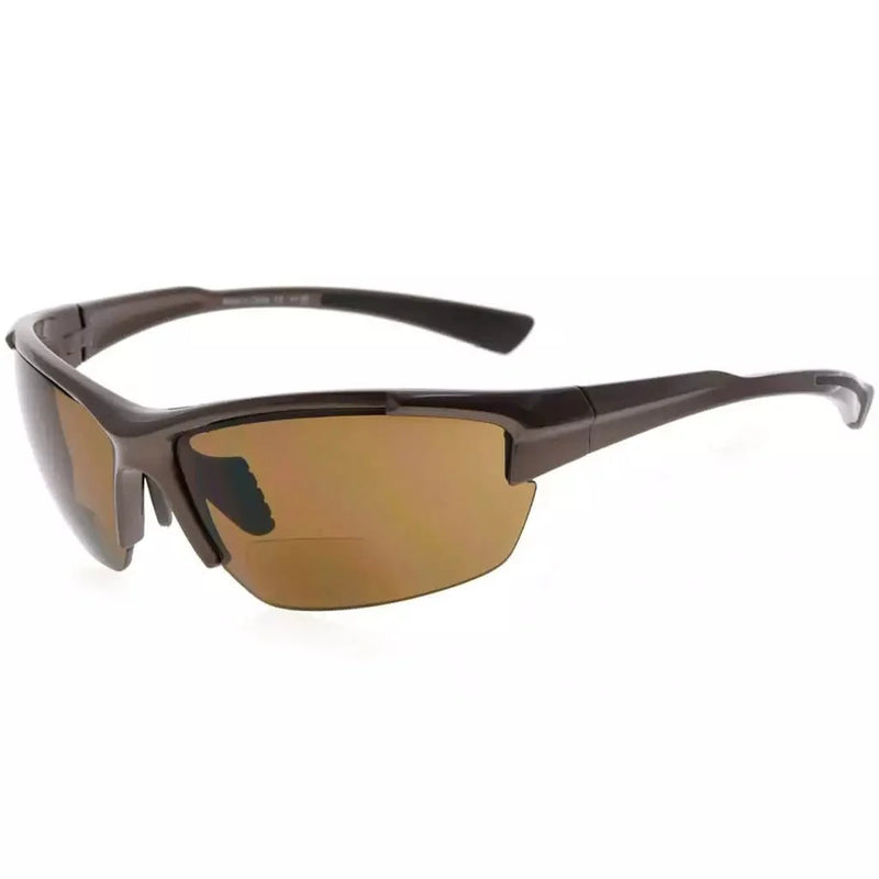 eyekeeper.com TR90 Half Rim Rectangle Bifocal Reading Sunglasses SG901 Sunglasses