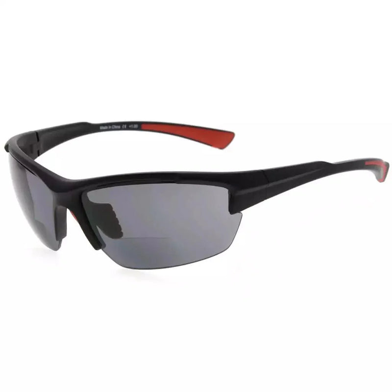 eyekeeper.com TR90 Half Rim Rectangle Bifocal Reading Sunglasses SG901 Sunglasses