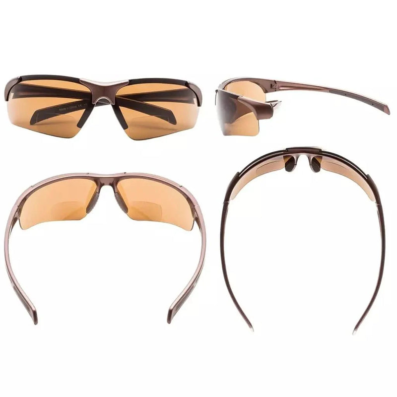 eyekeeper.com TR90 Half-rim Sport Bifocal Reading Sunglasses TH6186 Sunglasses