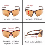 eyekeeper.com TR90 Half-rim Sport Bifocal Reading Sunglasses TH6186 Sunglasses