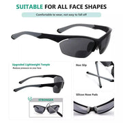 eyekeeper.com TR90 Half Rim Sports Bifocal Sunglasses for Cycling Fishing SG902 Eyeglasses