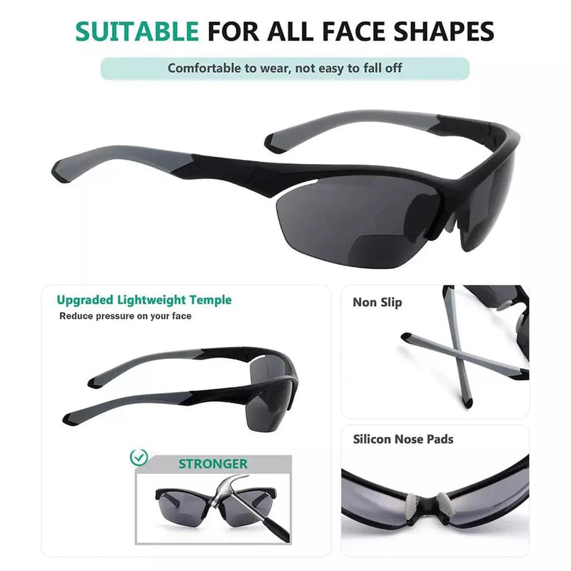 eyekeeper.com TR90 Half Rim Sports Bifocal Sunglasses for Cycling Fishing SG902 Eyeglasses