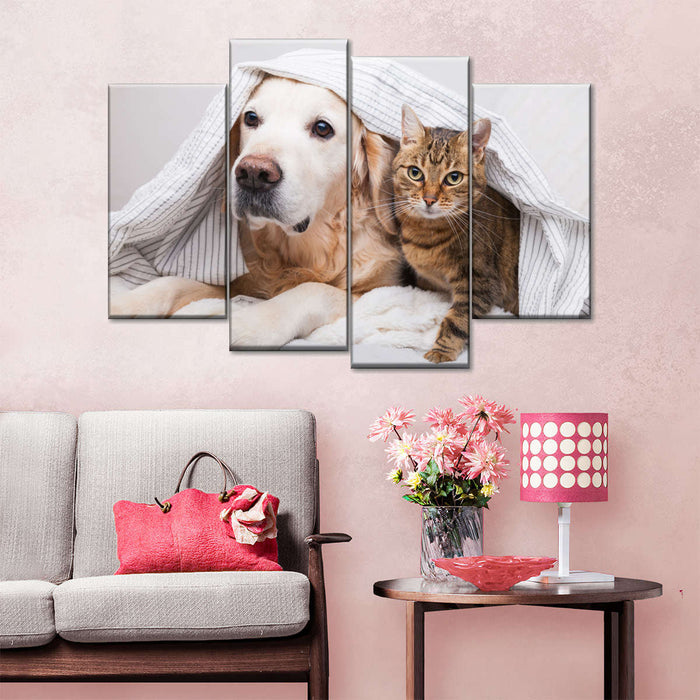 Cozy Dog And Cat Wall Art