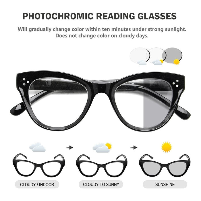 Eyekeeper.Com - Thicker Frame Transition Photochromic Reading Glasses Bs9108