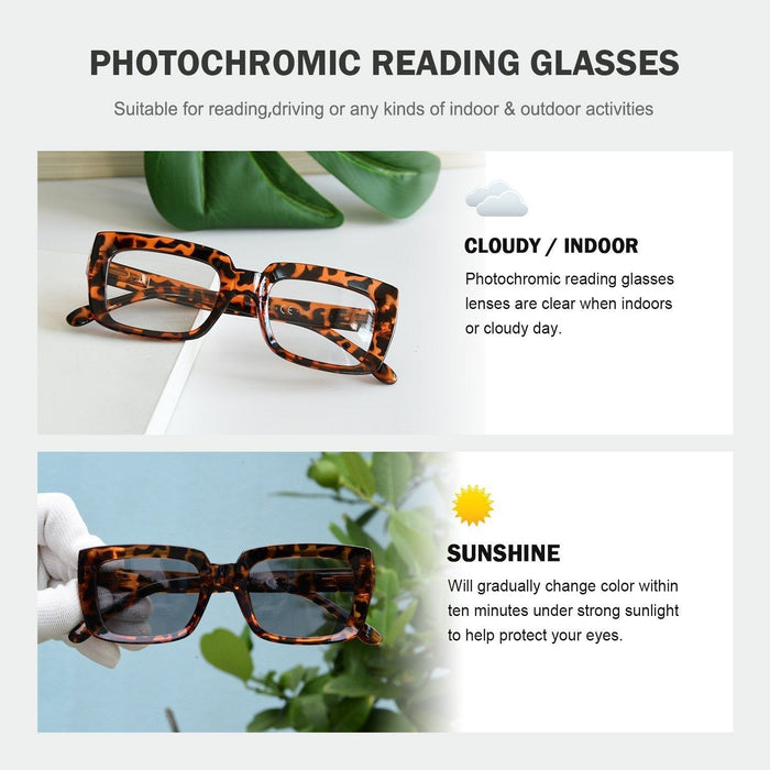 Eyekeeper.Com - Thicker Frame Transition Photochromic Reading Glasses Bs9107