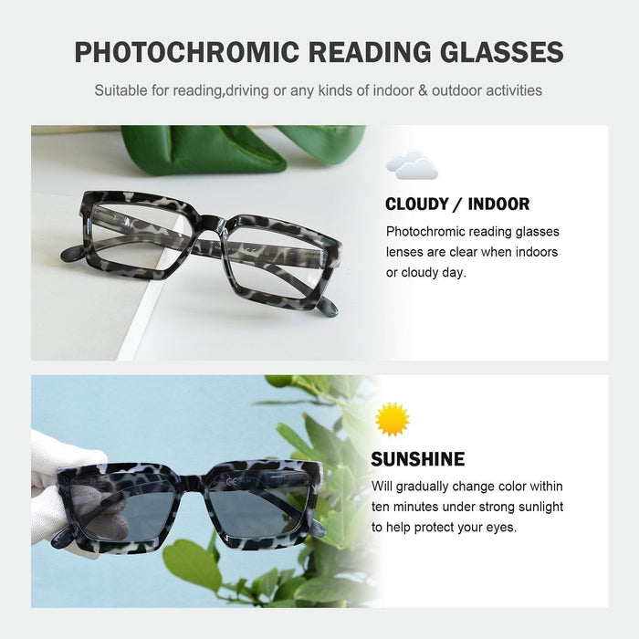 Eyekeeper.Com - Thicker Frame Transition Photochromic Reading Glasses Bs2003