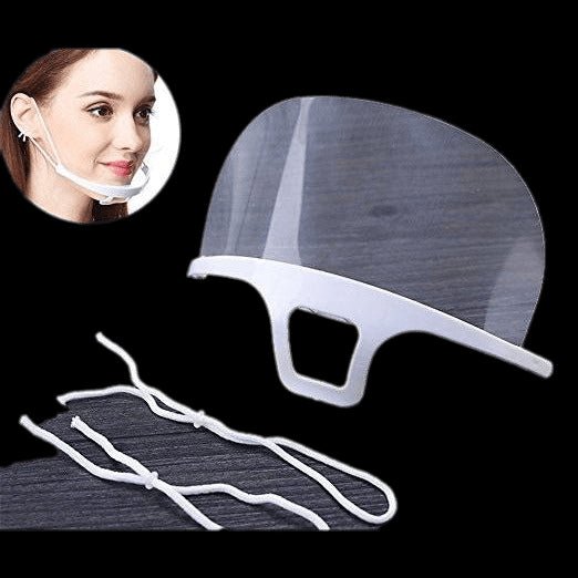 VIP Extensions Transparent Sanitary Masks Reusable Anti-fog Plastic Mouth Clear Masks for Microblading Beauty Supplies