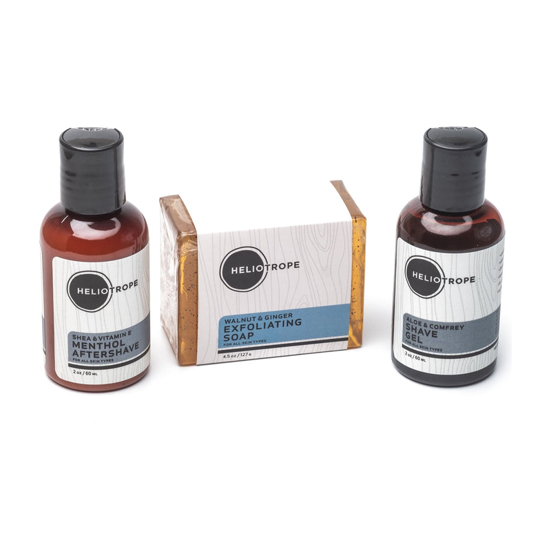 Heliotrope San Francisco Shaving Travel Sampler Box / Kit