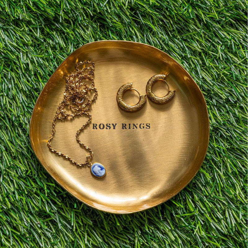 Rosy Rings Gold Trinket Tray Candles