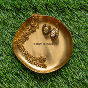 Rosy Rings Gold Trinket Tray Candles