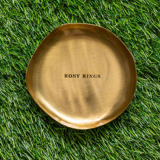Rosy Rings Gold Trinket Tray Candles