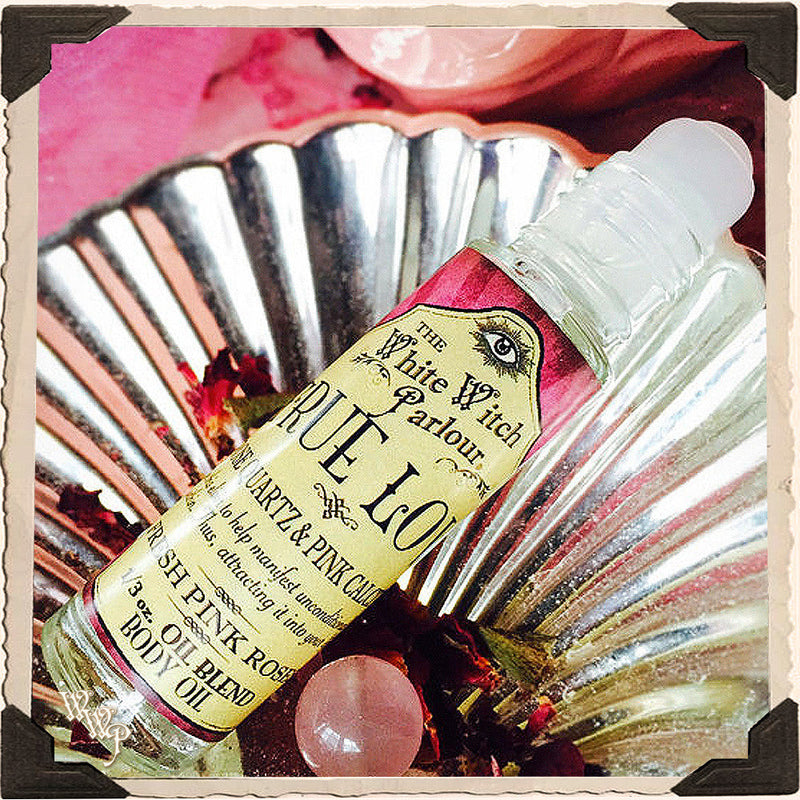 WhiteWitchParlour.com TRUE LOVE Elixir 1/3oz. Body Oil Rollon. For Heart, Self Love & Trust. candles & wax melts