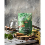 Gardenika Shop Tulsi Spicy Chai Green Loose Tea, Natural Energy & Focus Support - Ayurvedic Blend with Tulsi (Holy Basil) - Cinnamon & Cloves - Low Caffeine - Organic & Kosher Loose Leaf Tea